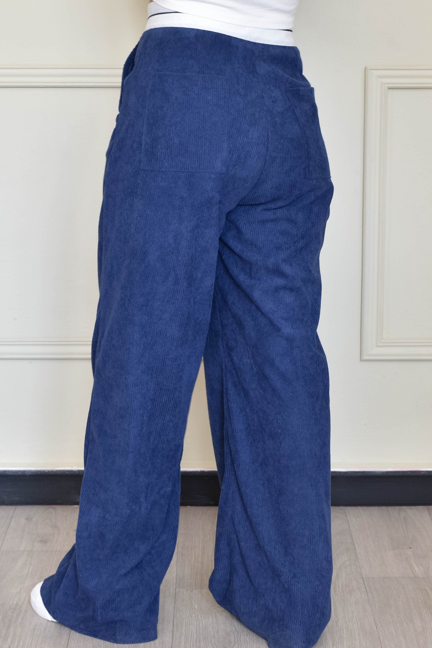 Wide Leg with White Waist Band