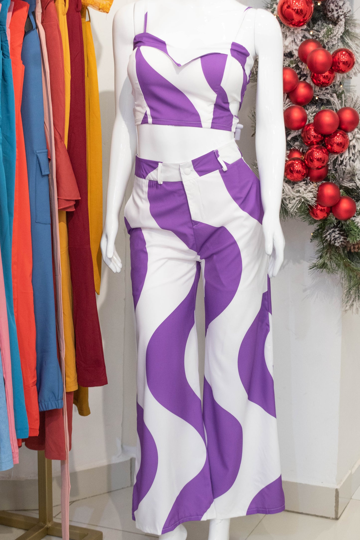 Two Piece Set Crop Top and Pants