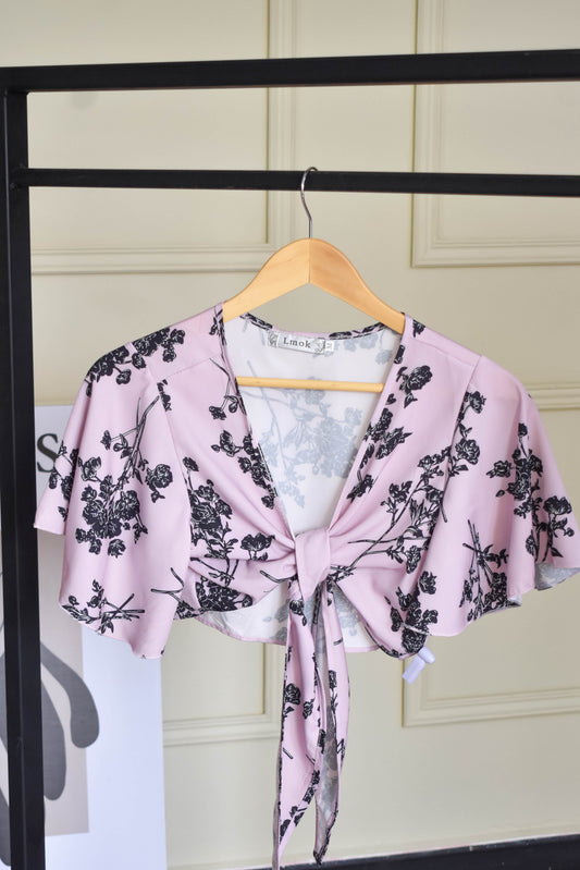 Tie Up Floral Blouse